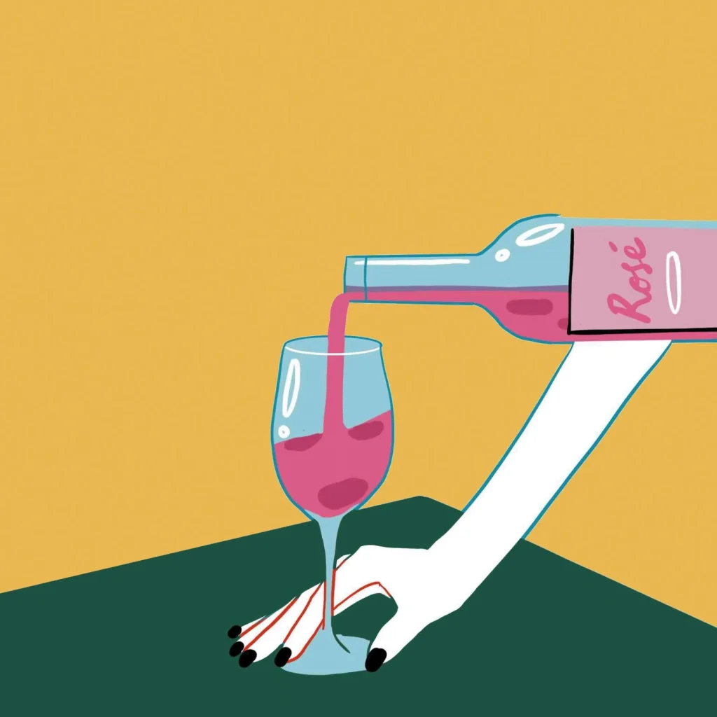 ピンクが可愛いロゼワインで楽しむ オクトーバーフェスト