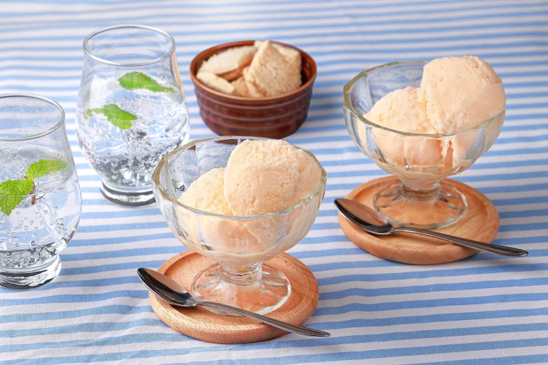 おから米粉クッキーのミルクアイス