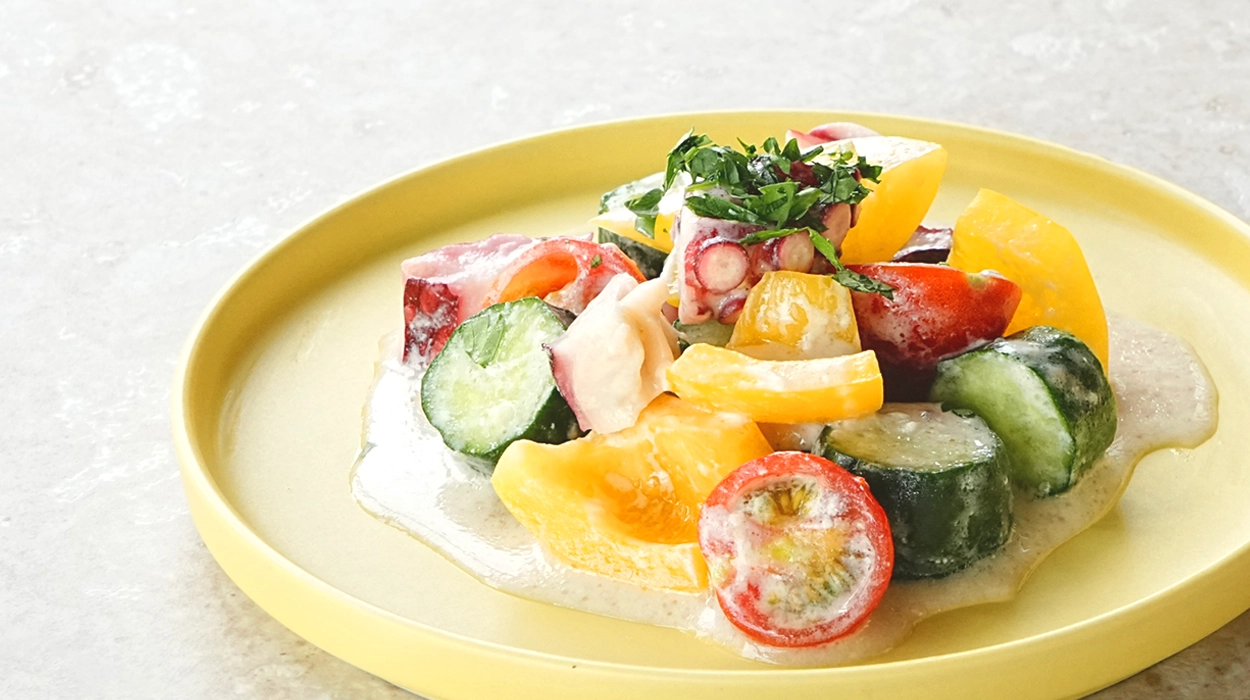 タコと夏野菜のフレンチマリネ
